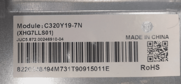 JUC7.820.00244885 - Display C320Y19-7N (ST3151A07) Chiq L32H7N - Imagen 3