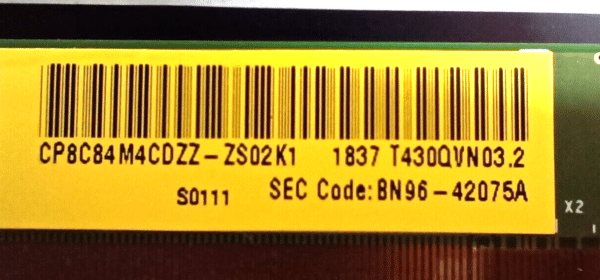 BN96-46787A - Samsung UE43NU7125K - Imagen 5