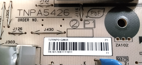 TNPA5426 - TZRNP01QMUE - Panasonic TXP50VT30E – Image 5