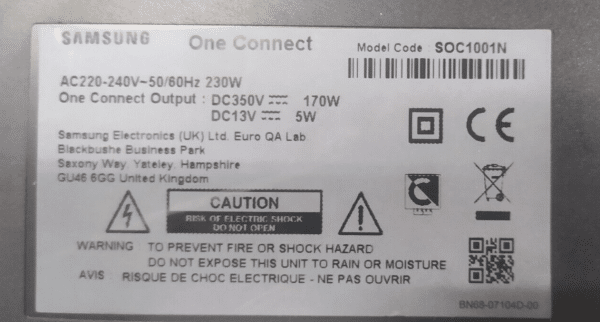 One Connect SOC1001N (sin cable óptico BN39-02395A) Samsung QE55Q7FNAT - Imagen 4