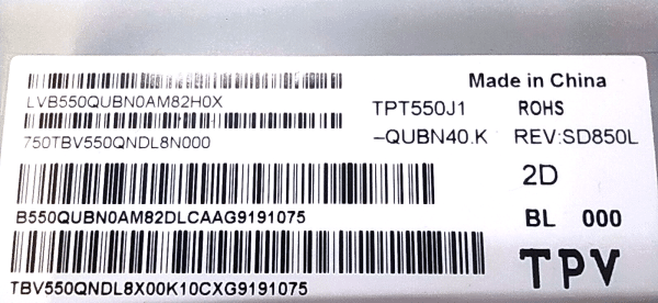 47-6021156 - Display HV550QUB-N40 - Philips 55PUS6503/12 – Bild 5